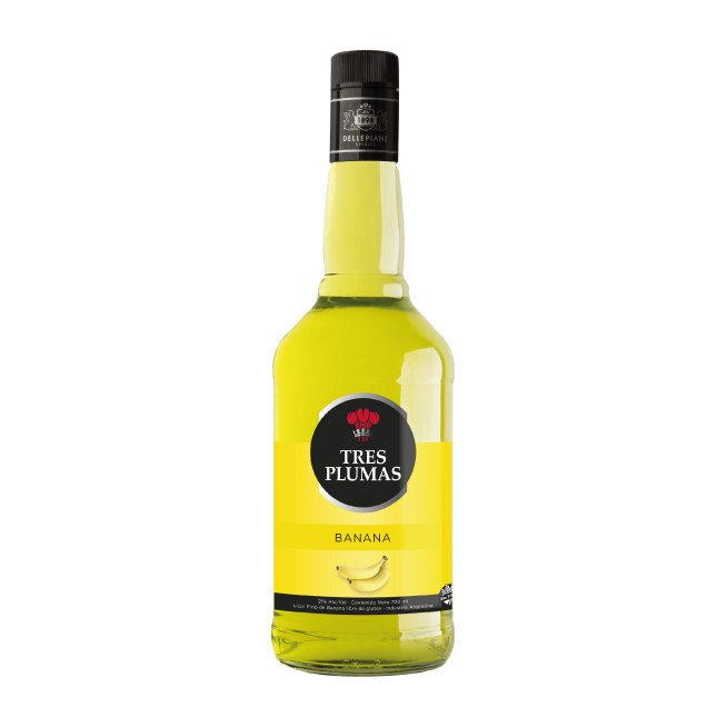 Licor Tres Plumas  - Banana Botella 700c
