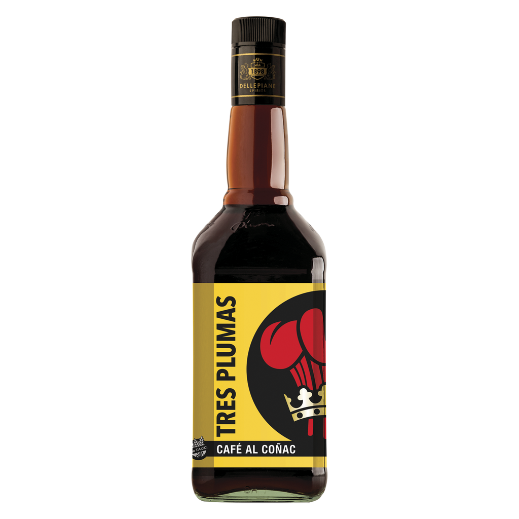 Licor Tres Plumas  - Cafe Cogñac Botella 750c