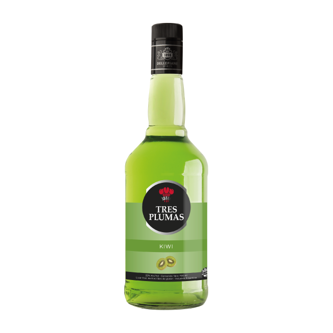 Licor Tres Plumas  - Kiwi Botella 700c