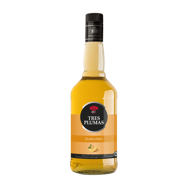Licor Tres Plumas  - Durazno Botella 700c