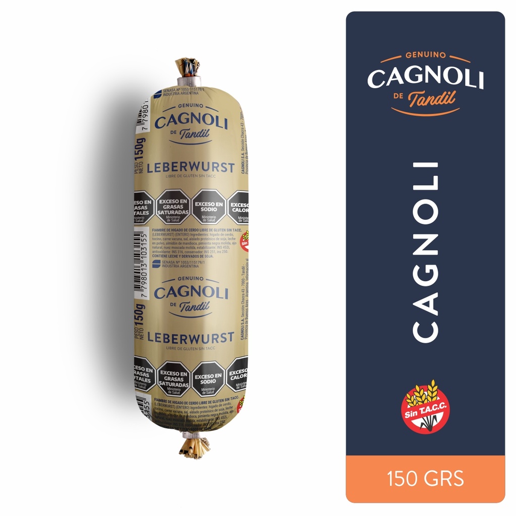 [COD 558] CAGNOLI Leberwurst (150 Grs)
