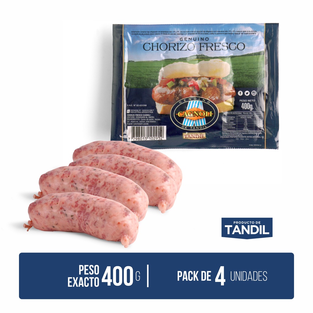 [COD 359] CAGNOLI Chorizo (400 Grs)