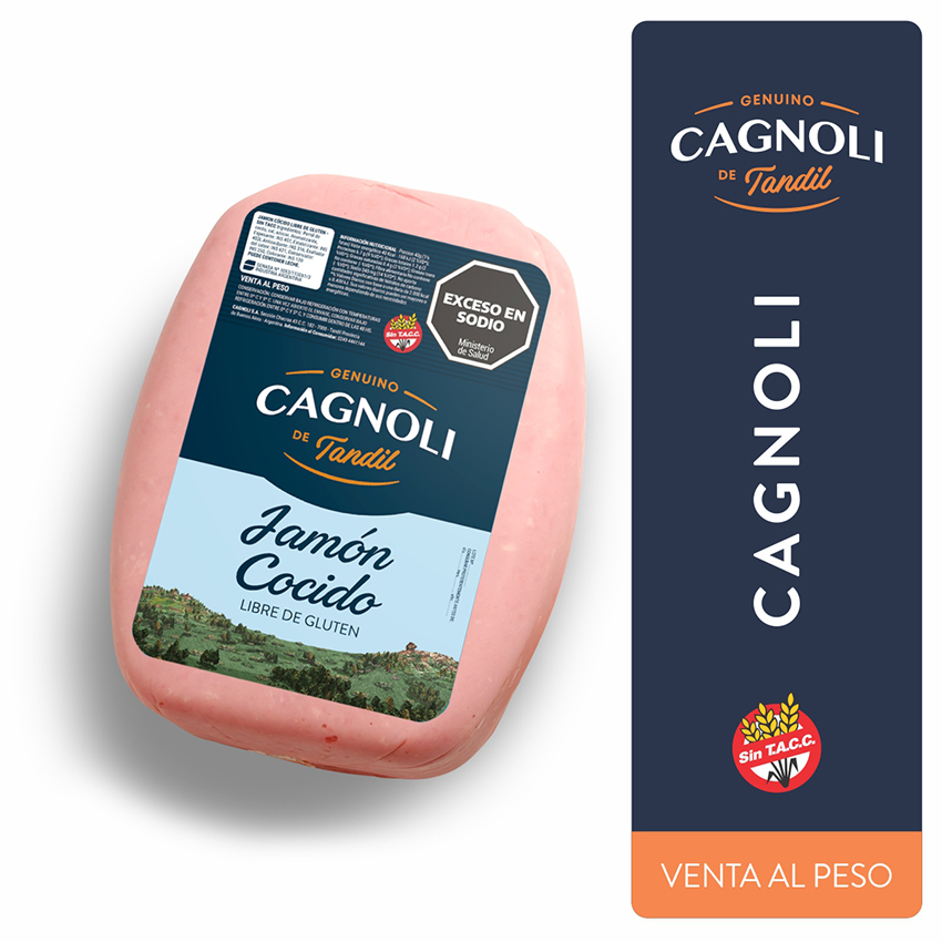 [COD 35] CAGNOLI Jamon cocido Barra (Precio x Kilo)