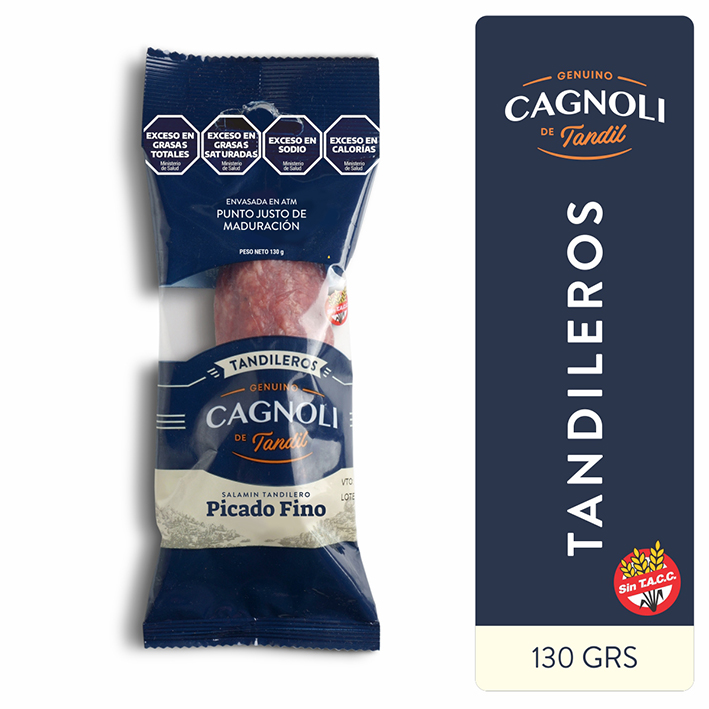 [COD 201] CAGNOLI Salamin Tandilero ATM Picado Fino (145 Grs)