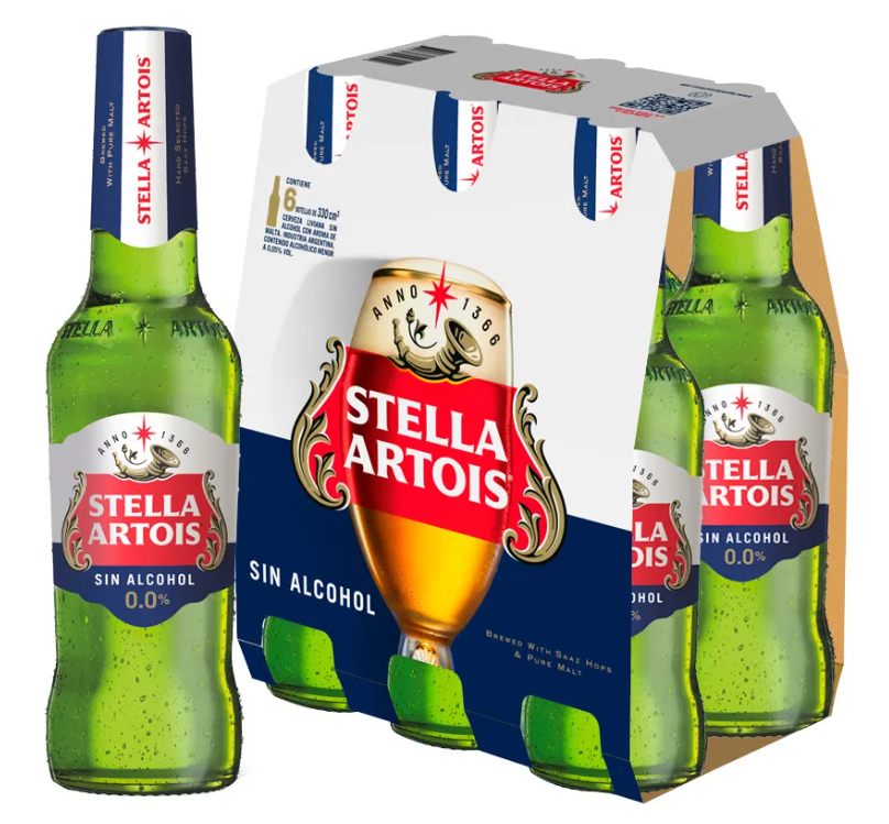 Cerveza Stella Artois - Sin Alcohol - Botella 330ml