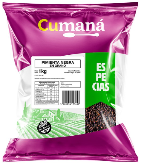 [11739] Cumana - Especias - Pimienta Negra Grano 1K