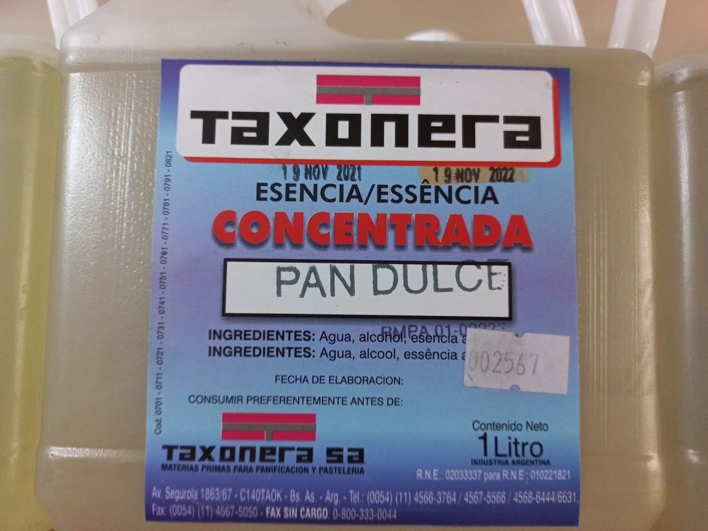 Taxonera - Esencia Concentrada - Pan Dulce 1L