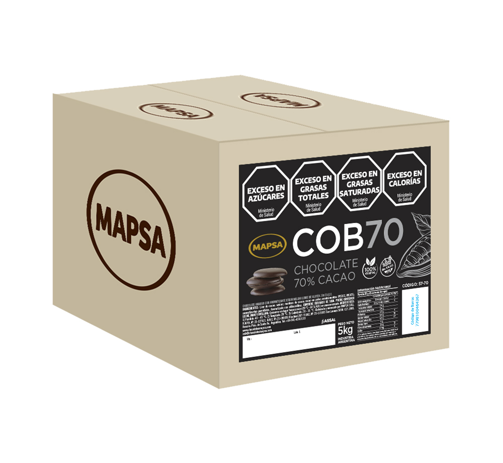 [5711] Cobertura Mapsa - Caja 3k (Amargo 70%)