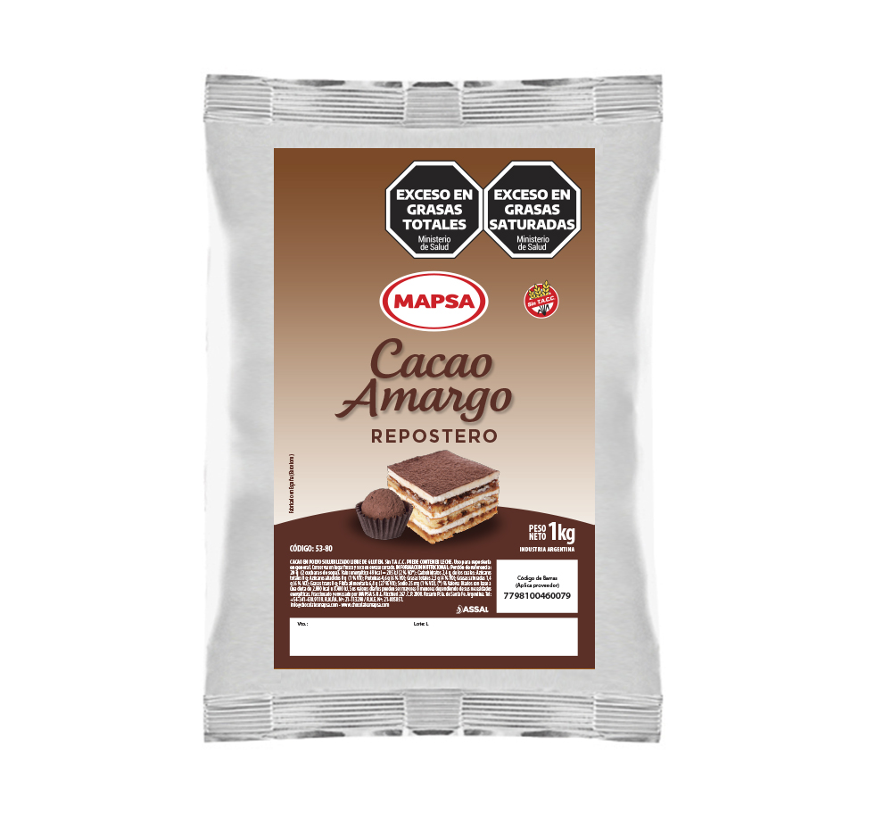 Cacao amargo repostero Mapsa - 1k