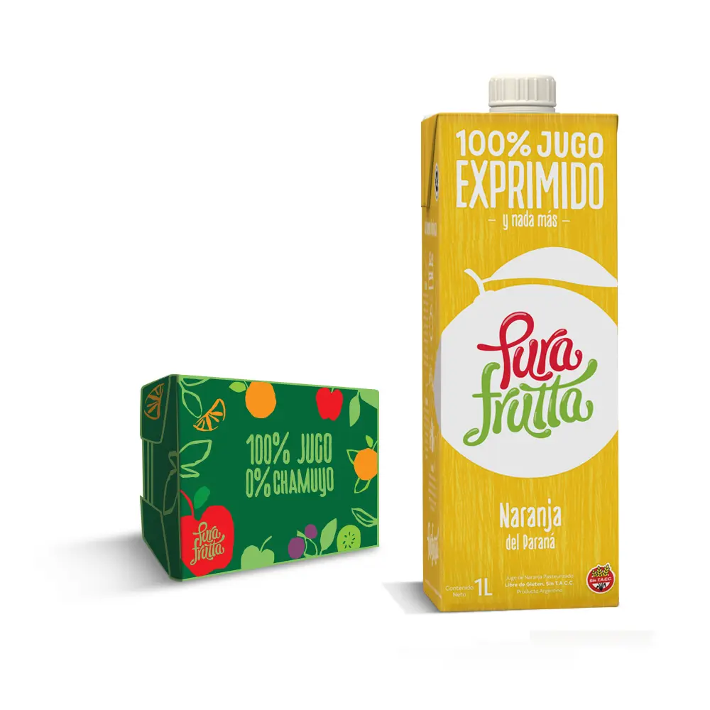 Jugo 100% Exprimido Pura Frutta 1000ml (Naranja)