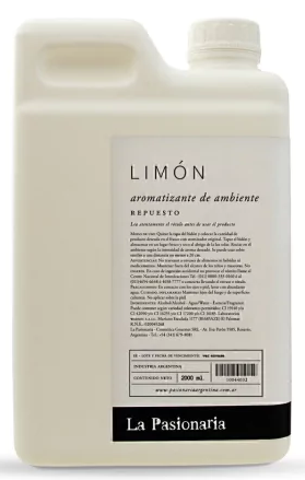 La Pasionaria - Repuesto Aromatizante de Ambiente Liquido Limon 2L