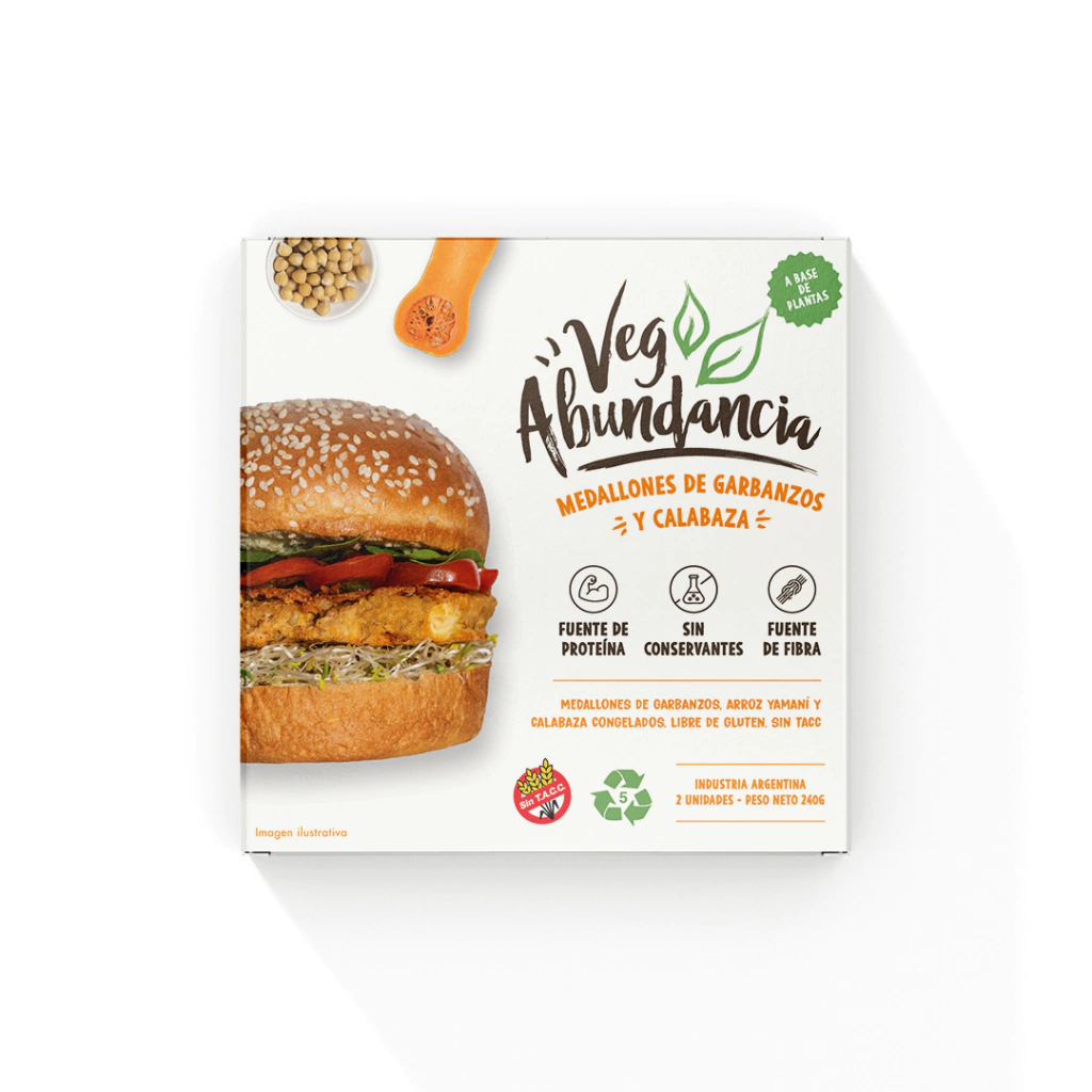 Veg Abundancia - Hamburguesa - Garbanzos y Calabaza 250g