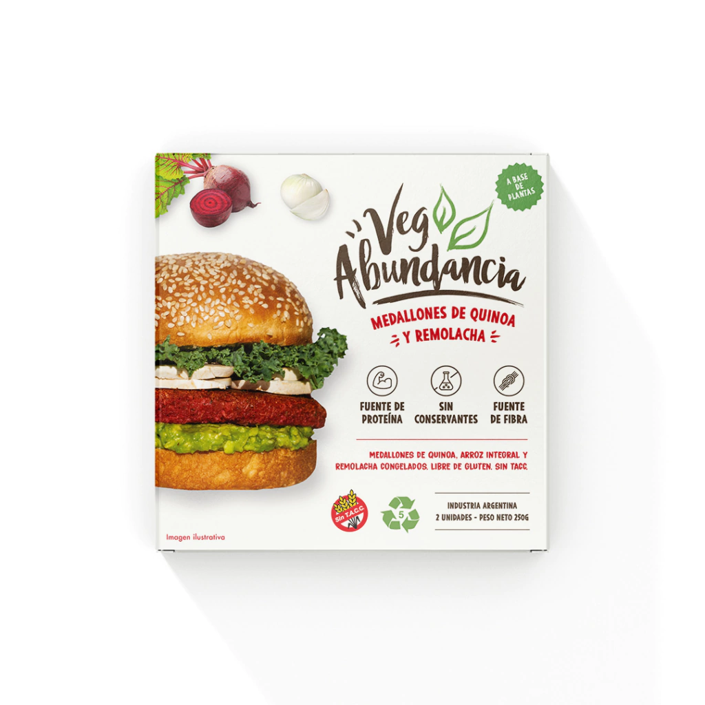 Veg Abundancia - Hamburguesa - Quinoa y Remolacha 250g