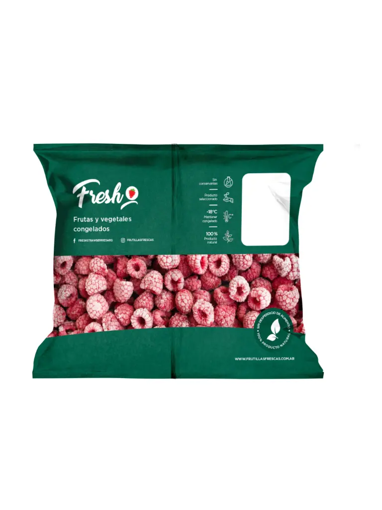 [1006] Fresh Fruta Congelada - Frambuesa Entera 1k
