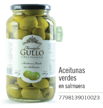Gullo - Aceitunas Verdes en Salmuera T°000 - Frasco 800g