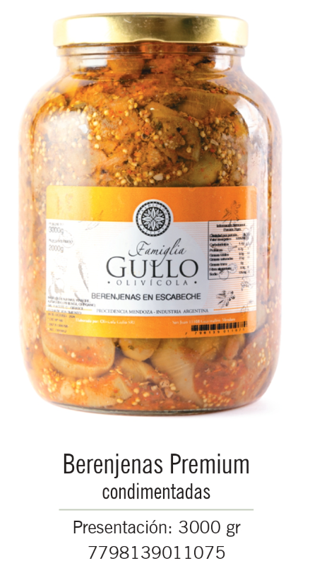 Gullo - Berenjenas Premium Condimentadas 3k