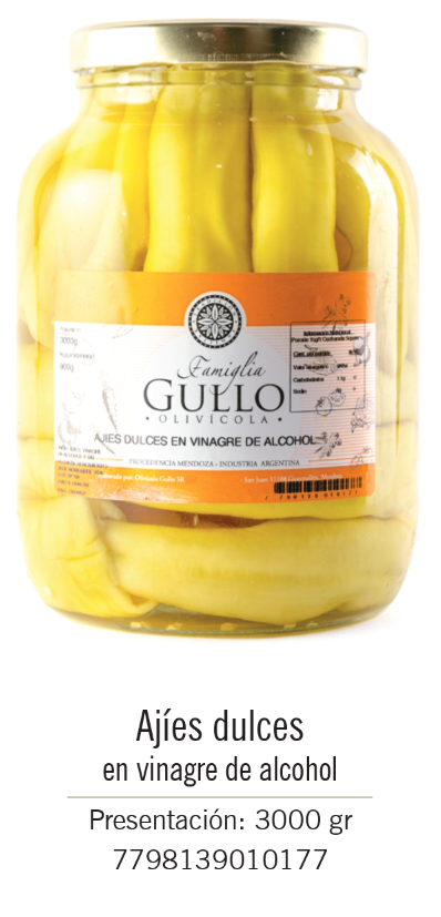 Gullo en Vinagre - Aji Dulce 3k