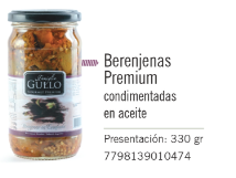Gullo - Berenjenas Premium Condimentadas en Aceite - Frasco 200g