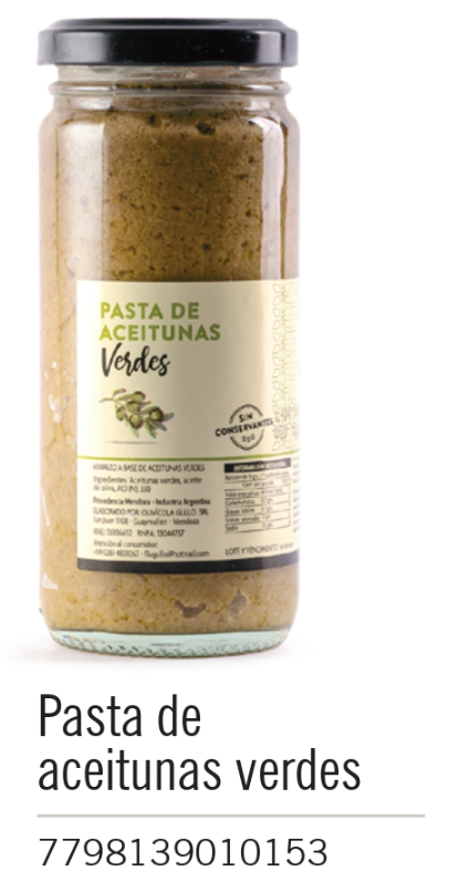 Gullo - Pasta de Aceitunas Verdes - Frasco 180g