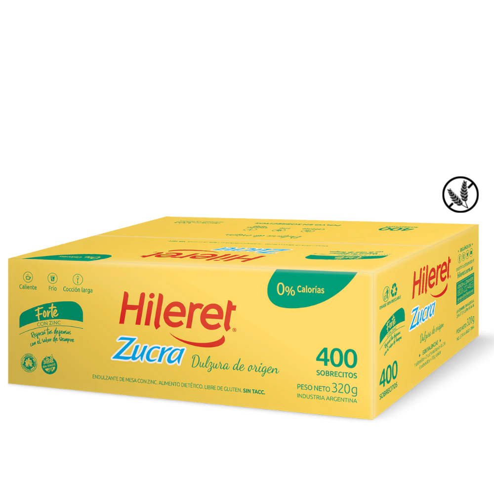 Hileret Zucra Ensobrado en Polvo - Caja  x400u
