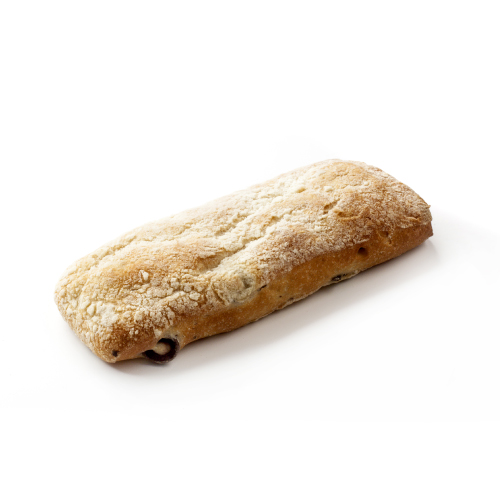 Pan Ciabatta de Aceituna - Precocido Sapore - Caja 50u
