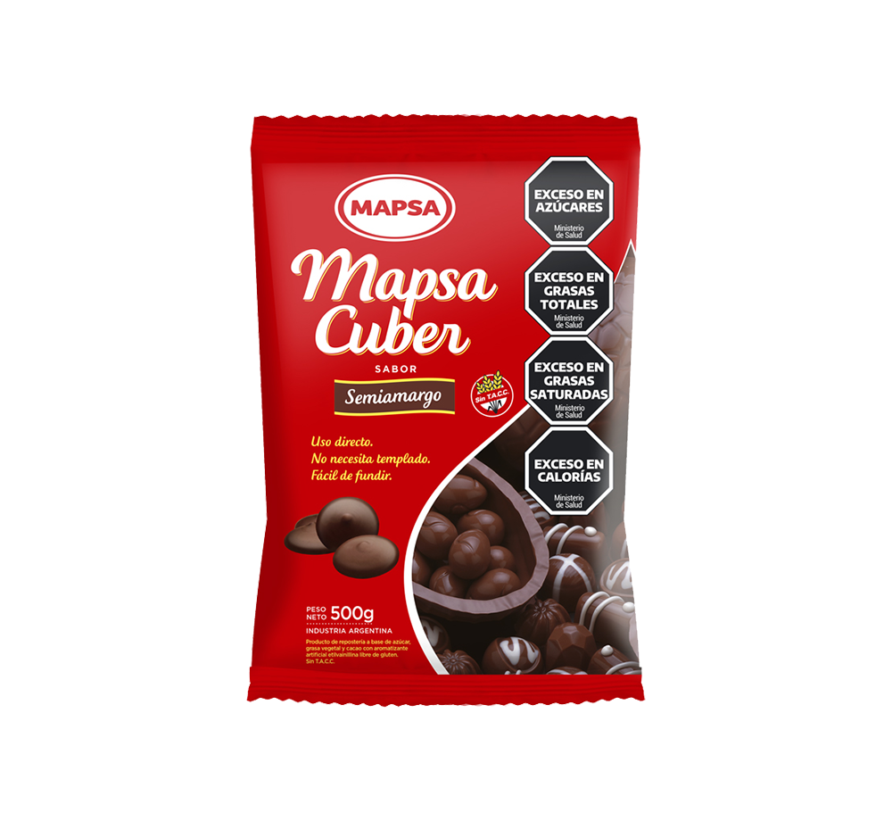 [5878] MapsaCuber - Baño De Repostería botones - Caja 5k (Semi Amargo)