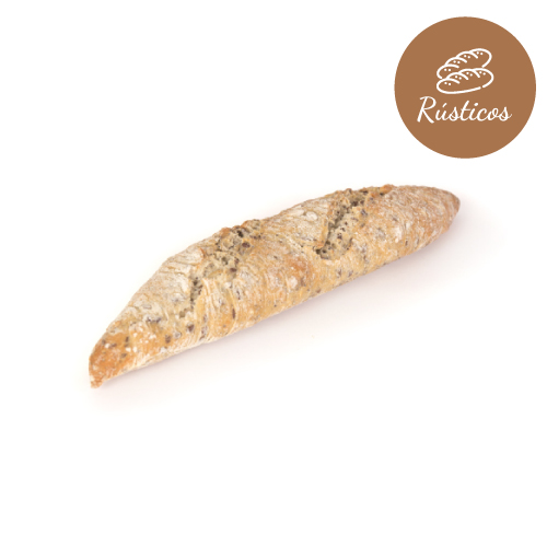 Pan Media Barra Rustica Multicereal - Precocido Sapore - Caja 50u