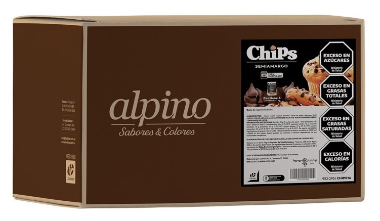 [CHIP01A] Alpino chips - Gotas - Caja 6k (Semi Amargo)