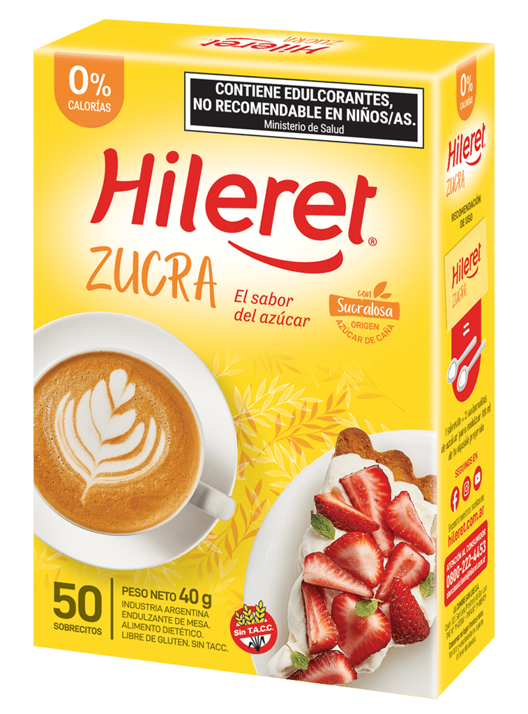 [008-101-0107] Hileret Zucra Ensobrado en Polvo 8 cajas x 50u