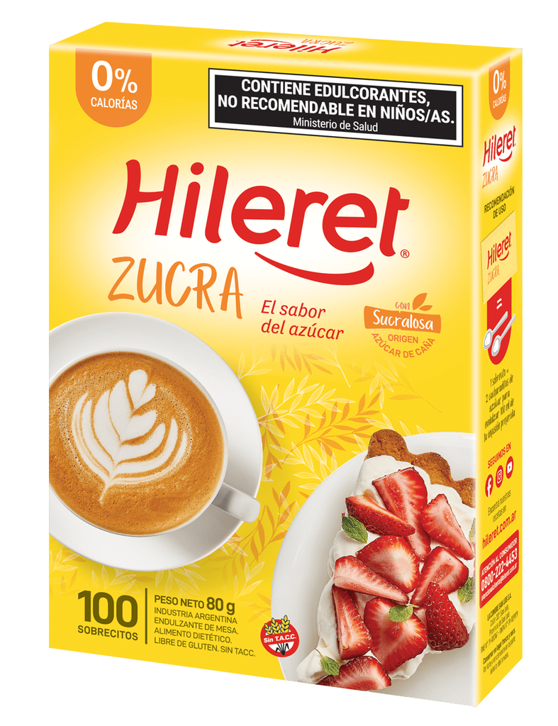 [008-101-0108] Hileret Zucra Ensobrado en Polvo 8 cajas x 100u