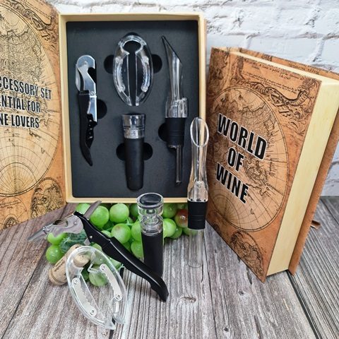 Set de vino Ajedrez 3  acc