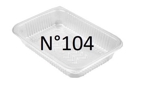 Bandeja 104 - Plástico PP - 100u