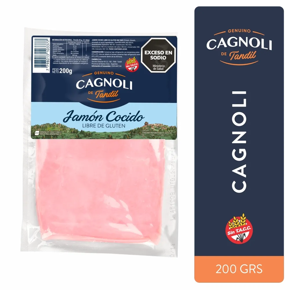 Cagnoli Jamón cocido feteado - 200g