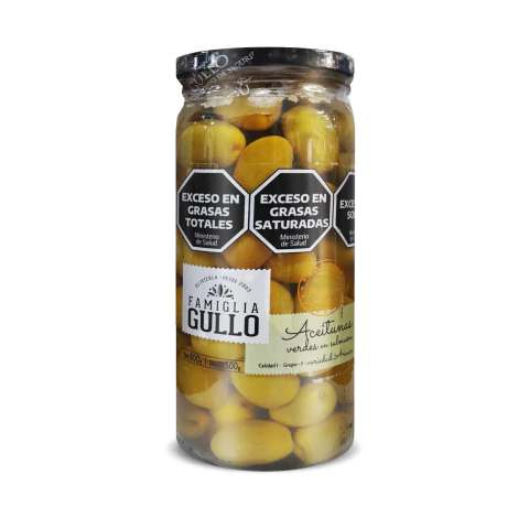 Gullo - Aceituna Linea Premium - Verdes 00 - Frasco 500g