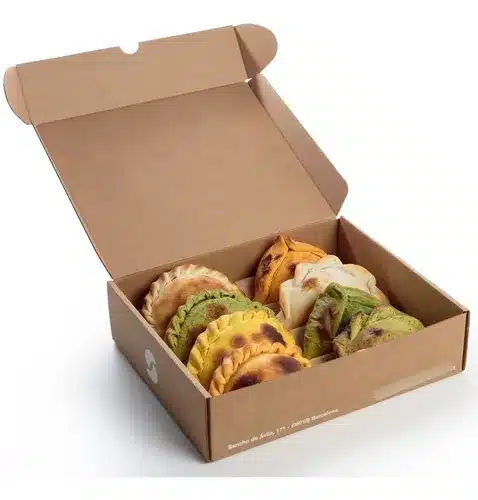 Caja de cartón Para Empanadas (1 docena) x100 uni