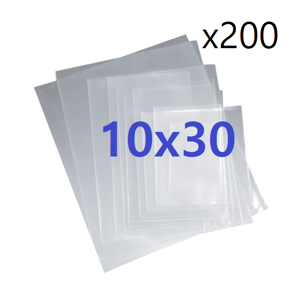Bolsa POLIPROPILENO - Pack x200 Unidades - transparente 10*30cm