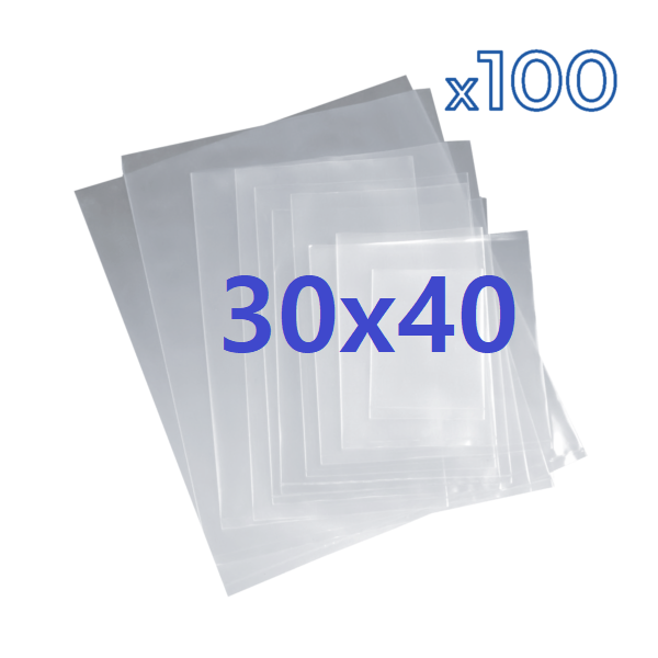 Bolsa POLIPROPILENO - Pack x100 Unidades - transparente 30*40cm
