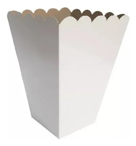 Pochoclera Rectangular - Cartón ploteado - 10u 8 ancho x 8 largo x 14 alto