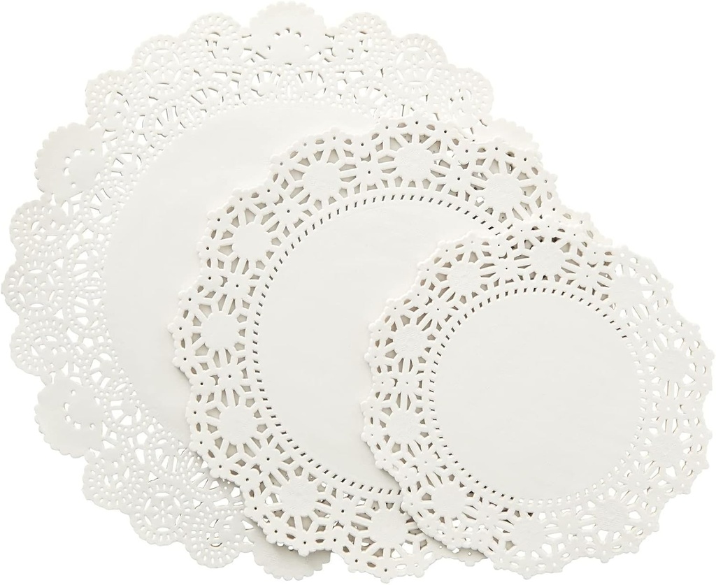 Blonda Papel Redonda Blanca (10cm) x 100 unidad