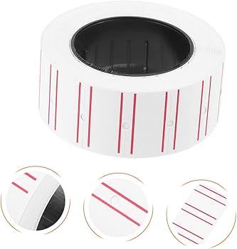 Rollo etiquetas para precios x Unidad (lineas rojas)