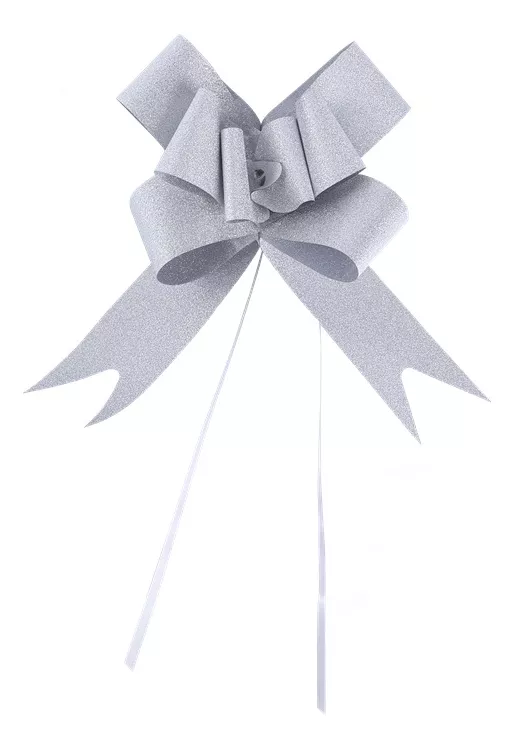 Moño N°40 Plateado - Bolsa x 50u