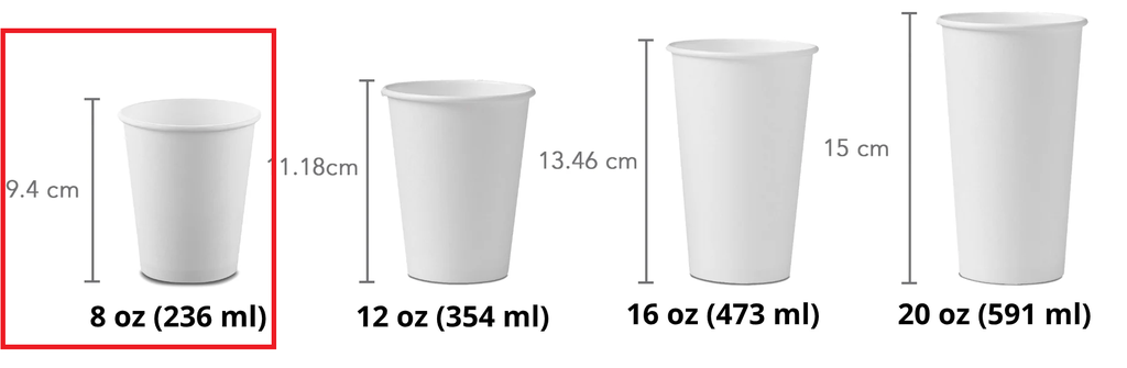 Vaso Café Polipapel 8 Oz/240cc Blanco x u.