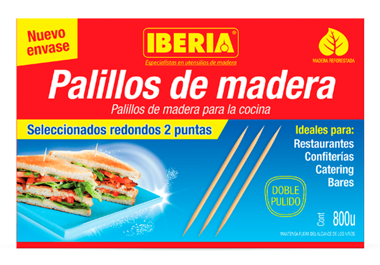 Escarbadientes Palitos Madera Descartable 7,5 cm x 800u
