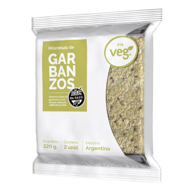 Via Veg - Milanesas de Garbanzos 2u x 220gr - Sin Gluten