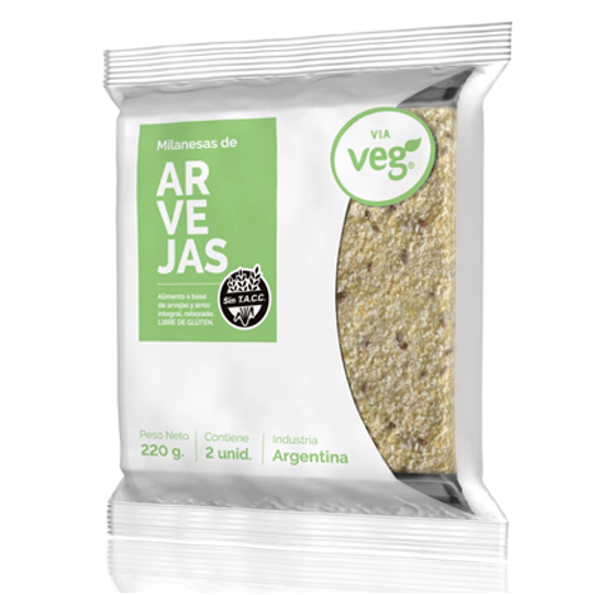 Via Veg - Milanesas de Arvejas 2u x 220gr - Sin Gluten 