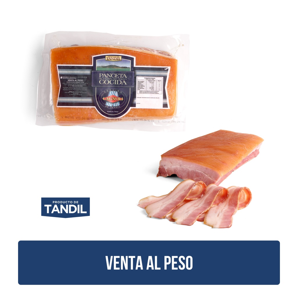 CAGNOLI Panceta Ahumada y Cocida Trozada (Precio x Kilo)