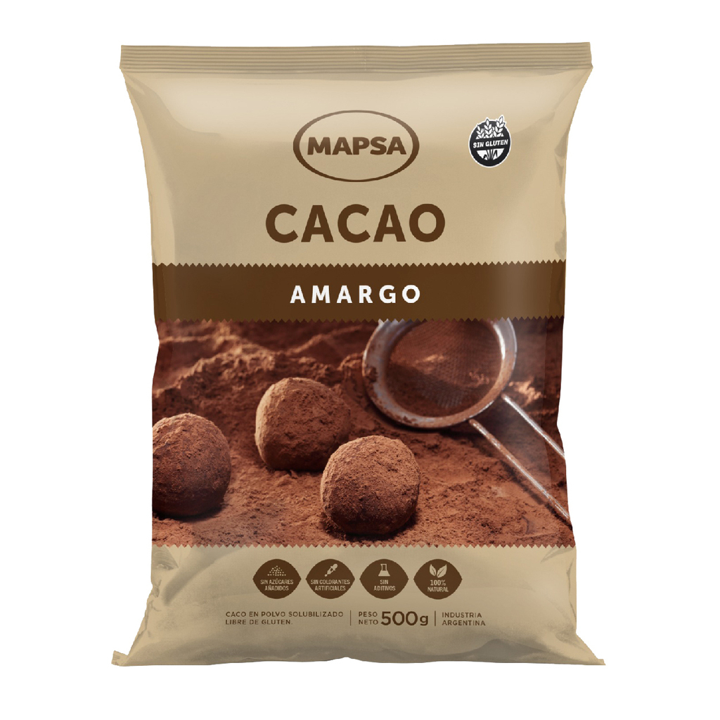 Cacao amargo repostero Mapsa - 500Gr.