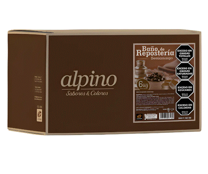 [BAR01P] Chocolate baño Repostería Alpino en pins - Alta fluidez  Caja 6k 