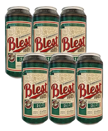 Cerveza Blest - Mexican Lager - Pack x6 - Lata 473ml 