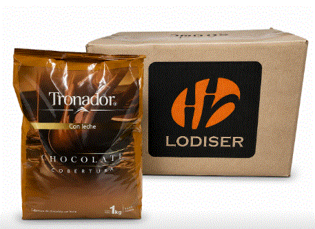 Chocolate Cobertura Tronador Con Leche en pins - Caja 6k 